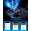 imageFAHREN 2025 Mini Wireless Carplay Adapter for Apple iPhone 2in1 Car Play Android Auto Adapter Convert Wired CarPlay to Wireless Zero Latency AutoConnection for iOS 10 ampamp Android 11