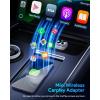imageFAHREN 2025 Mini Wireless Carplay Adapter for Apple iPhone 2in1 Car Play Android Auto Adapter Convert Wired CarPlay to Wireless Zero Latency AutoConnection for iOS 10 ampamp Android 11