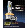 imageFAHREN 2025 Upgraded H11 Bulbs 46000LM Latest ampamp Brightest True 11 Size Perfect Beam Pattern H9 H8 Fog Bulbs 6500K Cool White Tail Light Assemblies 70000Hrs Lifespan Pack of 2