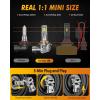 imageFAHREN 2025 Upgraded H11H9H8 LED Bulbs 80000LM 1000 UltraBright Real 11 Mini Size H11 Light Bulb Halogen Replacement 6500K Cool White Quick Install No Adapter Needed Pack of 29012HIR2