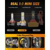 imageFAHREN 2025 Upgraded H11H9H8 LED Bulbs 80000LM 1000 UltraBright Real 11 Mini Size H11 Light Bulb Halogen Replacement 6500K Cool White Quick Install No Adapter Needed Pack of 29005H11