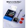 imageFAHREN 2in1 Wireless Carplay Adapter for iPhone ampamp Android Mini Apple Carplay Dongle ampamp Android Auto Adapter Audio Reactive Lighting Design Bluetooth Connection with USB TypeA ampamp TypeC