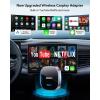 imageFAHREN 3rdGen Wireless CarPlay Adapter for iPhoneampamp Android Auto AI Magic Box Support NetflixYouTube Mini Car Play Wireless Adapter Plug ampamp Play Fit with iPhone 8iOS10Android 11
