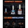 imageFAHREN H11 9005 Light Bulbs New ampamp UltraBright 6500K with Cooling Fan 9005HB3 H11H9H8 Fog Bulb 360 Adjustable CANbus Ready Pack of 4