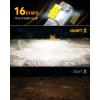 imageFAHREN H11 9005 Light bulbs combo UpgradedampampBrightest 60000LM 900 Super Bright H9 H8 HB3 offRoad Use or Fog light Bulbs 6500k White NonPolarity Plug and Play Pack of 4H119005