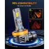imageFAHREN H11 9005 Light bulbs combo UpgradedampampBrightest 60000LM 900 Super Bright H9 H8 HB3 offRoad Use or Fog light Bulbs 6500k White NonPolarity Plug and Play Pack of 4H119005