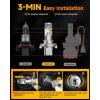 imageFAHREN H11 9005 Light bulbs combo UpgradedampampBrightest 60000LM 900 Super Bright H9 H8 HB3 offRoad Use or Fog light Bulbs 6500k White NonPolarity Plug and Play Pack of 4H139008