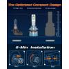 imageFAHREN H11 Fog Bulbs Upgraded 120W 60000LM H8H9 Bright Lighting Bulb 6500K Cool White IP68 WaterproofQuick Installation Pack of 29006HB4