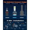 imageFAHREN H11 Fog Bulbs Upgraded 120W 60000LM H8H9 Bright Lighting Bulb 6500K Cool White IP68 WaterproofQuick Installation Pack of 29007HB5