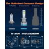 imageFAHREN H11 Fog Bulbs Upgraded 120W 60000LM H8H9 Bright Lighting Bulb 6500K Cool White IP68 WaterproofQuick Installation Pack of 2FX6 H7 upgrade