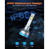imageFAHREN H11 Fog Bulbs Upgraded 120W 60000LM H8H9 Bright Lighting Bulb 6500K Cool White IP68 WaterproofQuick Installation Pack of 2H1