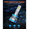 imageFAHREN H11 Fog Bulbs Upgraded 120W 60000LM H8H9 Bright Lighting Bulb 6500K Cool White IP68 WaterproofQuick Installation Pack of 2H11H8H9