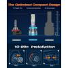 imageFAHREN H11 Fog Bulbs Upgraded 120W 60000LM H8H9 Bright Lighting Bulb 6500K Cool White IP68 WaterproofQuick Installation Pack of 2H11H8H99005HB3