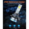 imageFAHREN H11 Fog Bulbs Upgraded 120W 60000LM H8H9 Bright Lighting Bulb 6500K Cool White IP68 WaterproofQuick Installation Pack of 2H139008