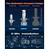 imageFAHREN H11 Fog Bulbs Upgraded 120W 60000LM H8H9 Bright Lighting Bulb 6500K Cool White IP68 WaterproofQuick Installation Pack of 2H49003