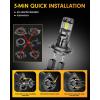 imageFAHREN H11H8H16 LED Fog Light Bulbs16000LM 800 Brightness Upgraded 6500K Cool White Light60000HRS Lifespan H8 H16 Replacement Fog Bulbs Nonpolarity Play and Plug Pack of 2H701