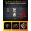 imageFAHREN H11H9H8 Light Bulb 46000LM Super Brighter 6500K Cool White H11 Off Road Light or Fog Light Bulbs CANbus Ready Pack of 29007HB5