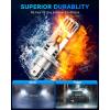 imageFAHREN H4 LED Light Bulbs 800 Super Bright 9003 HighLow Beam Driving Fog ampamp Spot Lights with 12000 RPM Turbo Fan 6500K Cool White IP68 Waterproof Pack of 2