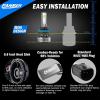 imageFAHREN H7 LED Light Bulbs 30000LM Super Brightness 11 Size No Adapter Needed Plug ampamp Play 6500k White with 16 CSP Chips Canbus Ready NonPolarity H7 Fog Bulb with Turbo Fan IP68 Pack of 29007HB5