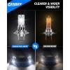 imageFAHREN H7 LED Light Bulbs 30000LM Super Brightness 11 Size No Adapter Needed Plug ampamp Play 6500k White with 16 CSP Chips Canbus Ready NonPolarity H7 Fog Bulb with Turbo Fan IP68 Pack of 2H7