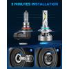 imageFAHREN H7 LED Light Bulbs 30000LM Super Brightness 11 Size No Adapter Needed Plug ampamp Play 6500k White with 16 CSP Chips Canbus Ready NonPolarity H7 Fog Bulb with Turbo Fan IP68 Pack of 29005HB3