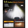imageFAHREN H7 LED Light Bulbs 30000LM Super Brightness 11 Size No Adapter Needed Plug ampamp Play 6500k White with 16 CSP Chips Canbus Ready NonPolarity H7 Fog Bulb with Turbo Fan IP68 Pack of 2H119005