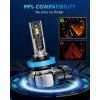 imageFAHREN H7 LED Light Bulbs 30000LM Super Brightness 11 Size No Adapter Needed Plug ampamp Play 6500k White with 16 CSP Chips Canbus Ready NonPolarity H7 Fog Bulb with Turbo Fan IP68 Pack of 2H11H9H8