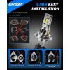 imageFAHREN H7 LED Light Bulbs 30000LM Super Brightness 11 Size No Adapter Needed Plug ampamp Play 6500k White with 16 CSP Chips Canbus Ready NonPolarity H7 Fog Bulb with Turbo Fan IP68 Pack of 2H7