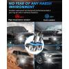 imageFAHREN H7 LED Light Bulbs 30000LM Super Brightness 11 Size No Adapter Needed Plug ampamp Play 6500k White with 16 CSP Chips Canbus Ready NonPolarity H7 Fog Bulb with Turbo Fan IP68 Pack of 2H11H9H8