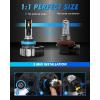 imageFAHREN H7 LED Light Bulbs 30000LM Super Brightness 11 Size No Adapter Needed Plug ampamp Play 6500k White with 16 CSP Chips Canbus Ready NonPolarity H7 Fog Bulb with Turbo Fan IP68 Pack of 2H11H9H8