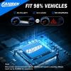 imageFAHREN H7 LED Light Bulbs 30000LM Super Brightness 11 Size No Adapter Needed Plug ampamp Play 6500k White with 16 CSP Chips Canbus Ready NonPolarity H7 Fog Bulb with Turbo Fan IP68 Pack of 29007HB5