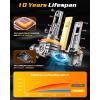 imageFAHREN H7 LED Light Bulbs 30000LM Super Brightness 11 Size No Adapter Needed Plug ampamp Play 6500k White with 16 CSP Chips Canbus Ready NonPolarity H7 Fog Bulb with Turbo Fan IP68 Pack of 2H11H8H9