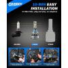imageFAHREN H7 LED Light Bulbs 30000LM Super Brightness 11 Size No Adapter Needed Plug ampamp Play 6500k White with 16 CSP Chips Canbus Ready NonPolarity H7 Fog Bulb with Turbo Fan IP68 Pack of 29012HIR2