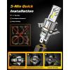 imageFAHREN Upgraded H139008 Bulb Modern ampamp Brightest 40000LM 6500K UltraBright Bulb 11 Mini Size No Adapter Required 9008 Fog Light bulb Quick Install Light Kit H13 bulbsPack of 2H49003