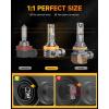 imageFAHREN Upgraded H139008 Bulb Modern ampamp Brightest 40000LM 6500K UltraBright Bulb 11 Mini Size No Adapter Required 9008 Fog Light bulb Quick Install Light Kit H13 bulbsPack of 2H119005