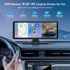 imageFAHREN Wireless Apple Carplay Screen for Car 1026quot CarPlay ampamp Android Auto Car Tablet with 4K Dash Cam ampamp 2K Backup Camera Audio Receivers Carplay Radio Voice ControlMusic PlayGPS Navigation