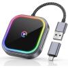 imageFAHREN 2in1 Wireless CarPlay ampamp Android Auto Adapter Mini Apple Carplay Dongle ampamp Android Auto Adapter Audio Reactive Lighting Design Bluetooth Connection with USB TypeA ampamp TypeC