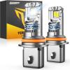 imageFAHREN H11H9H8 Light Bulb 46000LM Super Brighter 6500K Cool White H11 Off Road Light or Fog Light Bulbs CANbus Ready Pack of 29007HB5
