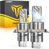 imageFAHREN Upgraded H139008 Bulb Modern ampamp Brightest 40000LM 6500K UltraBright Bulb 11 Mini Size No Adapter Required 9008 Fog Light bulb Quick Install Light Kit H13 bulbsPack of 2H49003