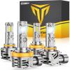imageFAHREN Upgraded H139008 Bulb Modern ampamp Brightest 40000LM 6500K UltraBright Bulb 11 Mini Size No Adapter Required 9008 Fog Light bulb Quick Install Light Kit H13 bulbsPack of 2H119005