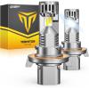 imageFAHREN Upgraded H139008 Bulb Modern ampamp Brightest 40000LM 6500K UltraBright Bulb 11 Mini Size No Adapter Required 9008 Fog Light bulb Quick Install Light Kit H13 bulbsPack of 2H139008