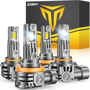 image9006 LED Bulbs 50000LM Super Bright Real 11 Design 6500K Cool White Daytime Running Light Modules 5 Min Quick Plug and Play IP68 HB4 Light Bulb for Stock Halogen Replacement Pack of 2H119005