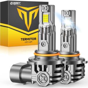 image9006 LED Bulbs 50000LM Super Bright Real 11 Design 6500K Cool White Daytime Running Light Modules 5 Min Quick Plug and Play IP68 HB4 Light Bulb for Stock Halogen Replacement Pack of 29005HB3