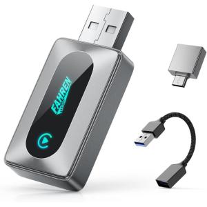 imageFAHREN 2025 Latest Upgraded Wireless CarPlay Adapter for iPhoneFastest BluetoothampampWiFi ConnectionCompatible with iPhone 8iOS 10ampampcar from 2016No LagIncludes USB TypeCampamp Extension Cable USB A