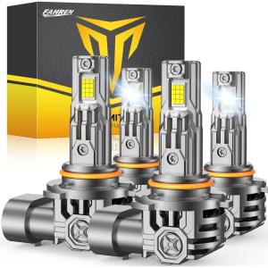 imageFAHREN 2025 Upgraded H11H9H8 LED Bulbs 80000LM 1000 UltraBright Real 11 Mini Size H11 Light Bulb Halogen Replacement 6500K Cool White Quick Install No Adapter Needed Pack of 290059006