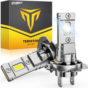 imageFAHREN H11 9005 Light bulbs combo UpgradedampampBrightest 60000LM 900 Super Bright H9 H8 HB3 offRoad Use or Fog light Bulbs 6500k White NonPolarity Plug and Play Pack of 4H7