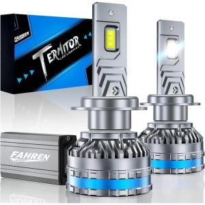 imageFAHREN H11 Fog Bulbs Upgraded 120W 60000LM H8H9 Bright Lighting Bulb 6500K Cool White IP68 WaterproofQuick Installation Pack of 2FX6 H7 upgrade