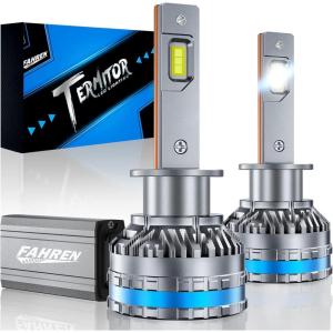 imageFAHREN H11 Fog Bulbs Upgraded 120W 60000LM H8H9 Bright Lighting Bulb 6500K Cool White IP68 WaterproofQuick Installation Pack of 2H1