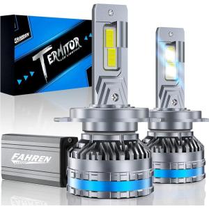 imageFAHREN H11 Fog Bulbs Upgraded 120W 60000LM H8H9 Bright Lighting Bulb 6500K Cool White IP68 WaterproofQuick Installation Pack of 2H49003