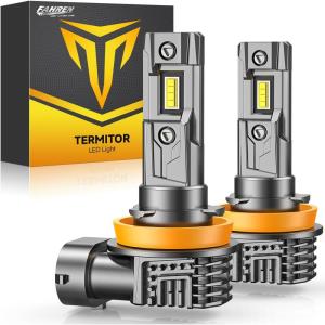 imageFAHREN H11H8H16 LED Fog Light Bulbs16000LM 800 Brightness Upgraded 6500K Cool White Light60000HRS Lifespan H8 H16 Replacement Fog Bulbs Nonpolarity Play and Plug Pack of 2H11H16